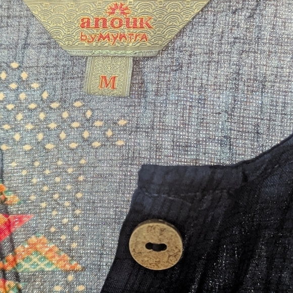 Anouk by Myntra Blue Women's Size M Dress Elbow Sleeves Knee Slit - Picture 4 of 4